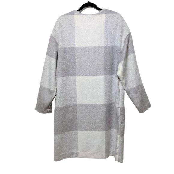 NWOT ADAM LIPPES for Target Plaid Wool Blend Cocoon Coat L - Picture 5 of 7